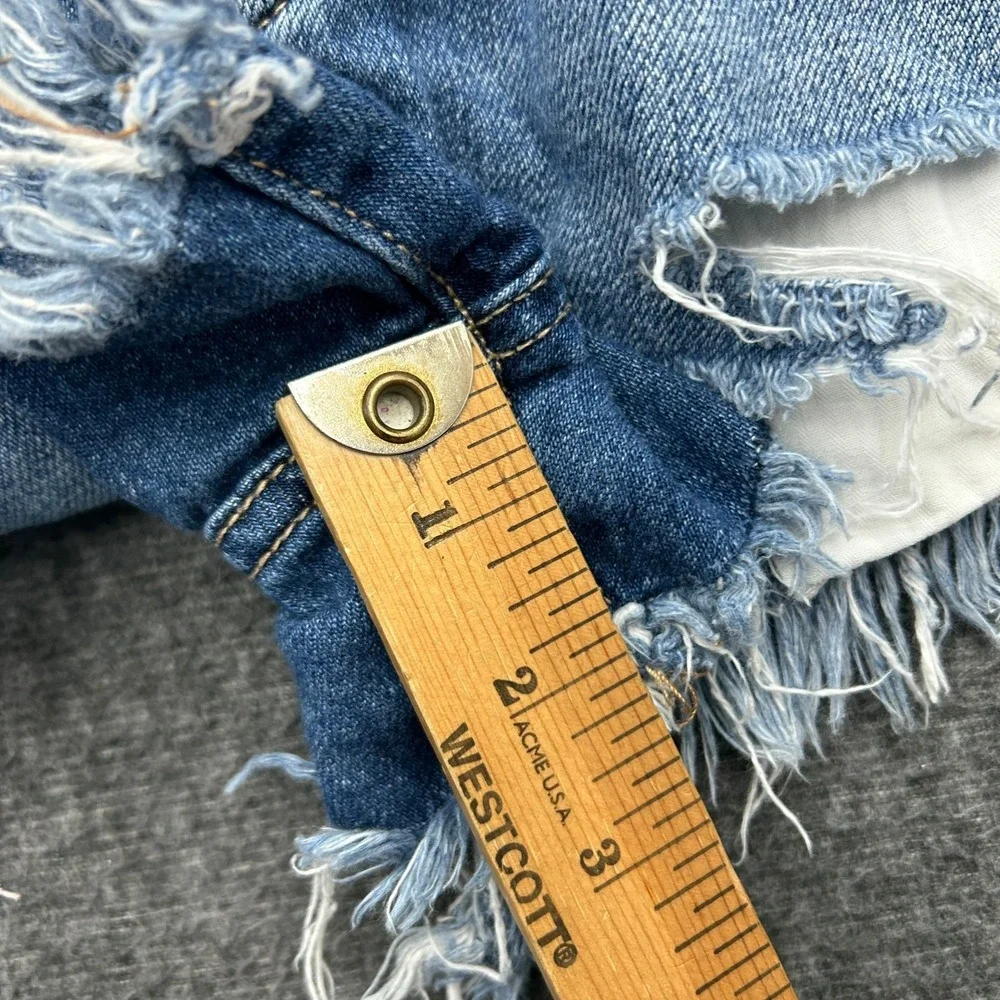 We The Free People Jean Shorts Women 26 Loving Good Vibrations Cutoff Denim